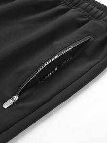 Manfinity Streetrush Women's Solid Color Pants, Suitable For All Seasons, Soft And Comfortable Fabric, Suitable For Running, Fitness And Daily Wear, Women's Black Jogger Pants - Black - View 7