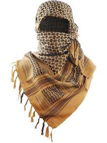 1pc Autumn/Winter New European & American Style Desert Scarf, Men's Headscarf, Motorcycle Riding Arabic Headwrap, Soft & Warm Outdoor Style - Multicolor - View 2