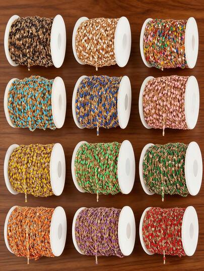 1 Meter Stainless Steel Chain Bulk Tiny Colored Lips Enamel Gold Chain Rope Chains For Diy Jewelry Making Supplies Necklace Findings Craft