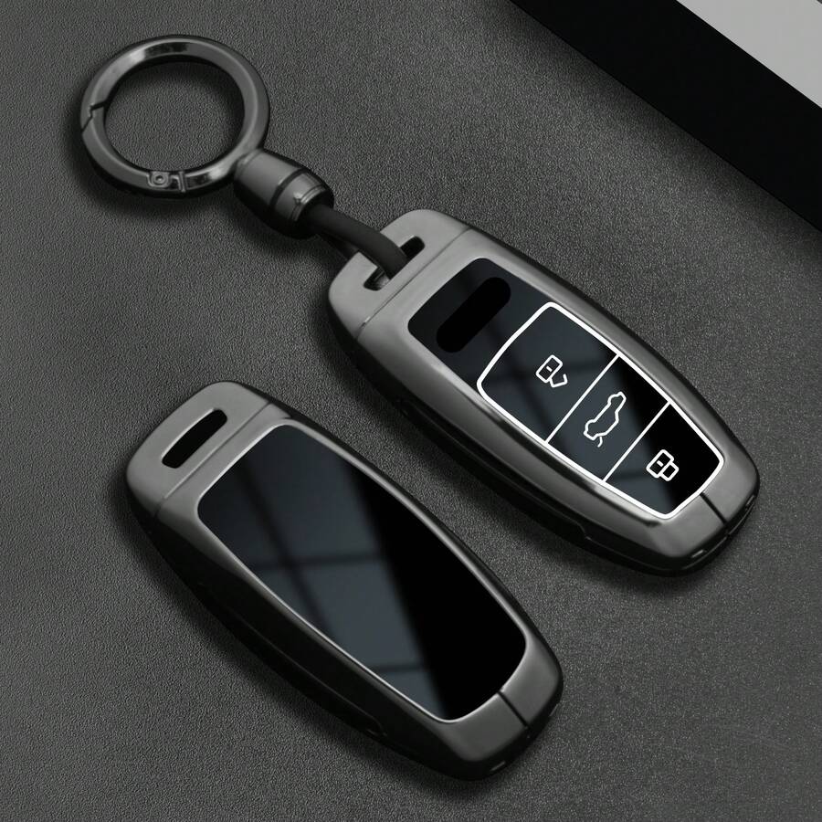 适用于奥迪 Q8 RSQ8 A6 C8 S6 RS6 A7 S7 RS7 A3 8Y A8 D5 4N RS E-Tron GT Q4 Q7 4M 的合金汽车钥匙壳保护套 - 均碼 - 查看 1