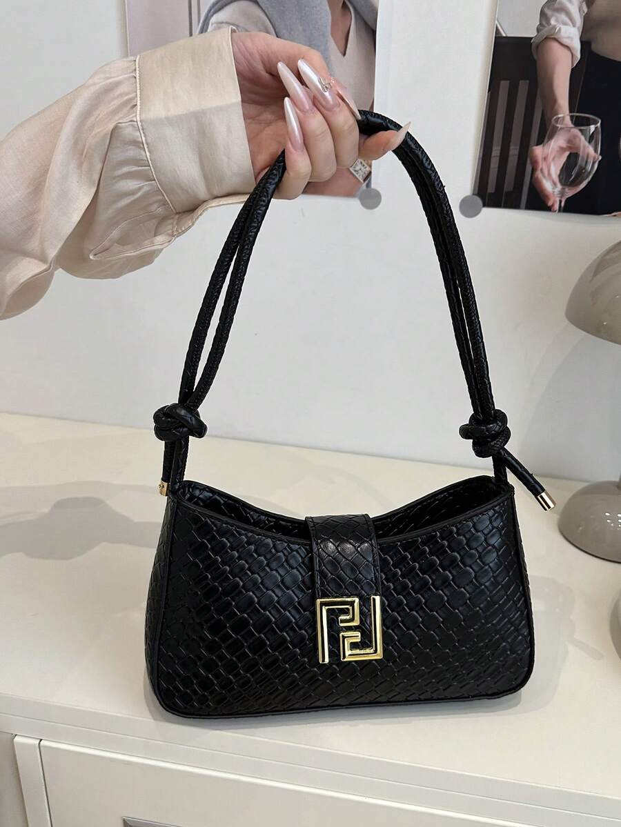 新款奢华纯色百搭女士单肩包