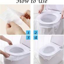 10/50/100pcs Portable Individually Packaged Clear Disposable Toilet Seat Cover, Travel Portable Toilet Cover, Toilet Waterproof Cover, Toilet Seat Cover Portable Potty Seat Cover, Household Essentials, Essential Travel Accessories For Business Travel Camping Hospital Stations, Hotel Stays, When Going Out And Using Public Restrooms It Can Also Ensure Your Personal Hygiene Safety - Multicolor - View 7