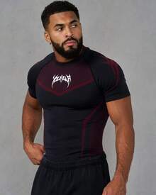 New  Men's Summer Tight T-Shirt Jogger Sports And Fitness Running Training Quick-Drying Short Sleeve - Navy Blue - View 8