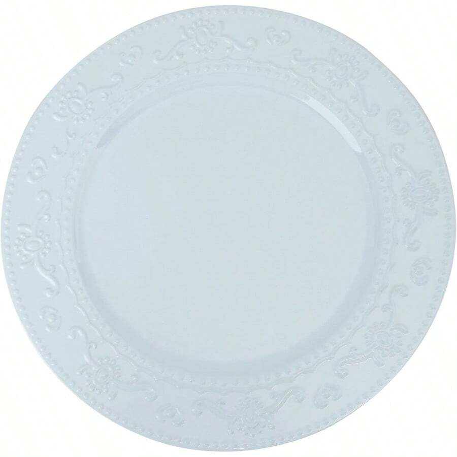 Platos Base de 13 Pulgadas 6 Piezas Platos Base Redondos Vajilla de Servicio para Bodas Fiestas Azul - Azul Floral Azul - Ver 1
