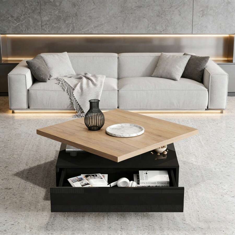 Coffee Tables - Walnut + Particle Board - View 1