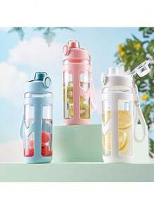 1个700毫升时尚简约便携运动水壶，带防震盖，耐热防摔，适用于家庭、办公室、户外旅行、露营、返校等场合。 - 彩色 - 查看 6
