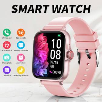 SIMSONLAB Nieuwe smartwatch voor kinderen uit 2025, TFT-scherm met hoge resolutie, meerdere sportmodi, stappenteller, sportregistratie, muziekbediening, fotobediening, minimalistisch ontwerp, meertalig, minimalistisch uiterlijk