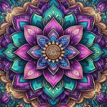 High Quality 1 Set Diamond Painting Kit, Mandala Flower, Multiple Sizes Available, Diamond Painting Art Kit 5D Full Drill Diamond Painting DIY, Full Drill Art And Craft, Packaging, Suitable For Home Decor, Living Room, Kitchen, Bedroom Wall Decoration, Gifts, Relaxation And Entertainment, Perfect Gift For Friends And Family