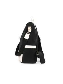 Women's Fashion PU Portable Backpack Bag, Anti-Theft And Waterproof - Black - View 3