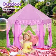 Abulun Girls Large Playhouse Children's Castle Play Tent, Suitable For Children's Indoor And Outdoor Games, Hexagonal Tent - Màu tím - Xem 5