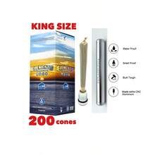 Elements Organic Rice Cone King Size 200PK +Al<Wbr/>Uminum Sealed Tube - 如圖所示 - 查看 1