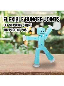 EstiloZing  - Paquete Doble - Incluye 2 s - Cifras De AccióN Y Accesorios Coleccionables, AnimacióN Stop Motion, A Partir De 4 AñOs (Azul Hielo Y Negro SóLido)VersióN Mejorada - Azul hielo y negro puro - Ver 4