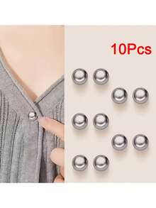 10pcs Invisible Snap Clips - Anti-Flashing Buttons, Detachable Design, Suitable For Cardigans, Sweaters, Knits To Tighten And Secure - Fashion Decorative Button Accessories With Non-Slip Rings - No Sewing Required, Essential For Women's Formal And Casual Outfits, Wardrobe Essential Stylish Accessory - A - View 18