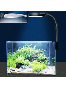 1 st mini LED-akvariumklämma, USB-driven, hög ljusstyrka, transparent, 360° justerbar rotation, lämplig för akvarium - kompakt skrivbordsbelysning för vattenväxter