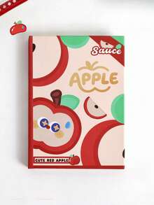 1/4pcs Cute Apple A7 Notebook Pocket Book Student Cute Mini Notebook Portable Learning Blank Notebook - Multicolor - View 6