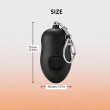 1个130分贝自卫报警器，SOS个人安全报警器，可充电SOS紧急按钮带LED灯，适用于女性、老年人，用于自卫，个人报警钥匙扣，防狼报警器 - 彩色 - 查看 10