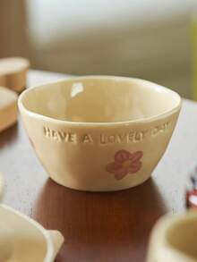 Cabin Kangaroo Bộ đồ ăn bằng gốm thô kiểu Nhật màu be, gồm đĩa, bát và tách in chữ cái hoa dễ thương, thích hợp sử dụng trong gia đình làm đĩa ăn sáng, bát salad, bát tráng miệng, với màu men dưới men, theo phong cách retro Nhật Bản. - Nhiều màu - Xem 7