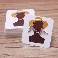 50/100/200pcs New Luxury Earring Jewelry Display Cards, Size 4 X 4cm, Suitable For Earring Packaging - Storage Card - View 7
