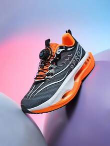 女士渐变色跑步鞋，旋钮式系带，透气舒适，轻便缓震，时尚运动休闲鞋，春夏款