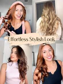 7/4pcs No Heat Hair Curlers, Can Be Worn To Sleep Without Heating, Super Soft Ribbon Wrapped Around Long Hair, Includes Hair Ties And Clips, Can Create Overnight No-Heat Curls, Suitable For All Hair Types, Curling, Hair Curlers, No-Heat Curling, Hair Curlers, Hair Curlers, Curling, Curling Tools - Multicolor - View 9