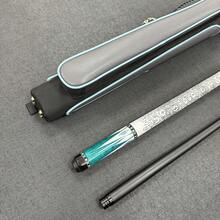 Étui de queue de billard haut de gamme fait main en PVC - Ajustement universel pour les queues 1/2 pièce, résistant aux rayures et à l'abrasion, embout de 11,5 mm, sac de rangement portable de qualité professionnelle, idéal pour les passionnés de billard - Bleu lagon - Voir 8