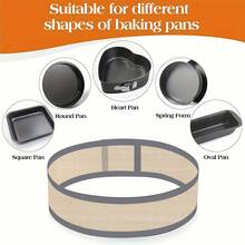 1pc/2pcs Non-Stick Silicone Baking Liners - Reusable, Heat-Resistant Mats For Cookie, Macarons, Bread, Pastry, Prevent Cake From Sticking Side And Bottom - Grey - View 6