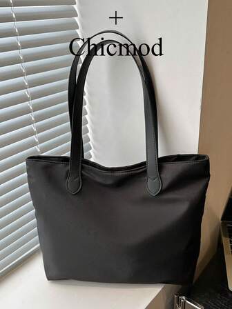 Modern enfärgad ny nylonväska, mångsidig axelväska med stor kapacitet, enkel axelväska för shopping, lämplig för shopping, plånböcker, unga kvinnor, högskolestudenter, nybörjare, tjänstemän. Lämplig för kontor, universitet, arbete, affärer, pendling, utomhusaktiviteter, resor och utflykter.