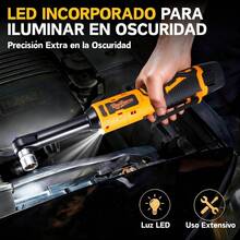 Pistola De Impacto Inalámbrico Llave De Trinquete Eléctrica con 2 Baterías - Naranja - Ver 6