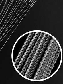 Ultra-Fine Big Eye Beading Needles, Handmade DIY Beading Tools, Beading Threader Needles 0.15/0.2/0.3/0.4/0.5/0.6/0.7mm - Silver - View 2