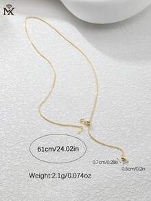 SYMFNY 1pc 925 Sterling Silver Minimalist Adjustable Y-Shape Sliding Bead Pendant Necklace With 3D Heart Charm, Suitable For Women's Daily Wear