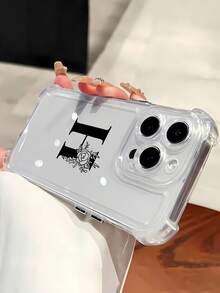 Funda con diseño floral de la letra H, compatible con iPhone 16, 15, 14 Pro Max, 13, 12, 11, XR y XS Plus. Fabricada en silicona TPU, ofrece protección contra golpes y caídas, además de una excelente sensación al tacto. Es el regalo ideal para familiares, amigos y seres queridos. - transparente - Ver 5