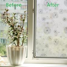 FILMGOO Window Privacy Film Window Clings 4D Decorative Window Vinyl Stained Glass Window Decals Static Cling Window Sticker Non-Adhesive Dandelion 17.7 Inch x 13.1 Feet - Dientedelen - Ver 2