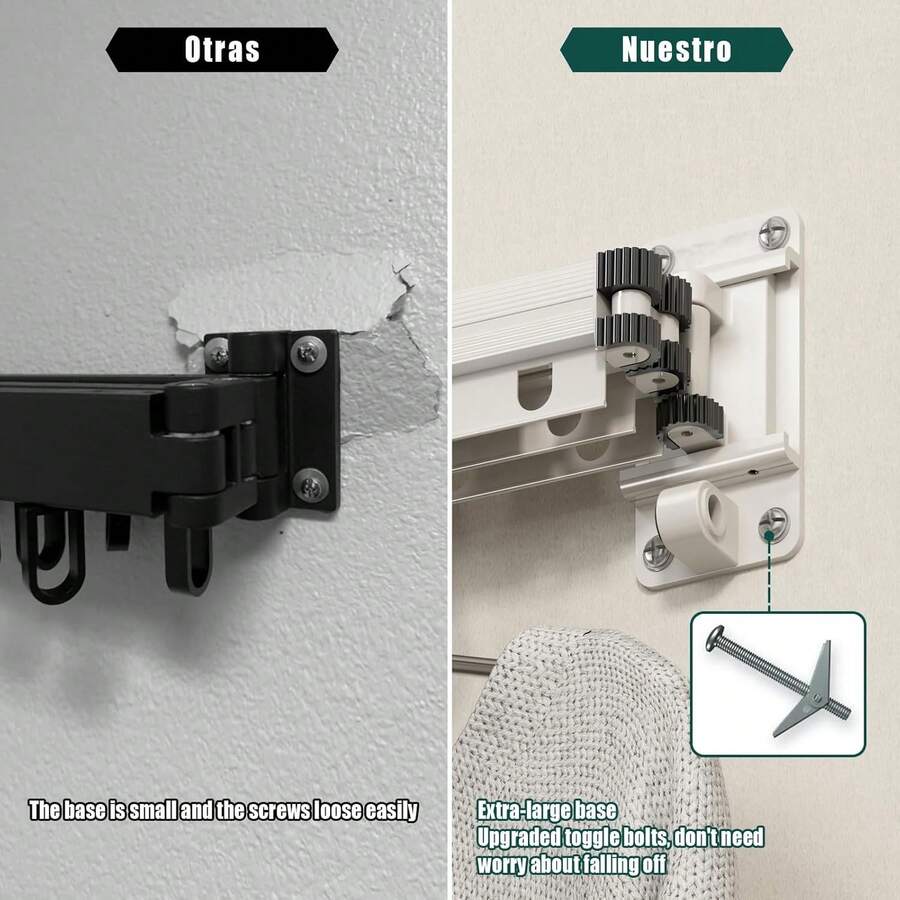 Tendedero Plegable para Ropa Capacidad de Carga 35KG,con 15 Agujeros,Ángulo Ajustable 360 ° ,Estante de Ropa Retractil para Ahorro de Espacio,para Lavandería,Balcón,Vestíbulo, Dormitorio - Gris - Ver 1