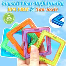 Large Magnetic Building Blocks, 4 Shapes: Square, Triangle, Semi-Circle, Rectangle, Shape Recognition & Puzzle Toys For Kids, Early Education Interactive Teaching Tool, Ideal Children's Birthday Gift - Multicolor - View 3