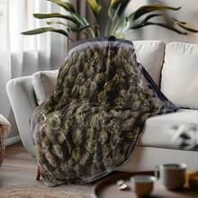 Dank Themed Plush Blanket| Soft, Breathable, Flannel Throw, Mixed Color, 250-300 G/², Polyester, Digital Printed, Suitable Office, Home, Car Use XLOO - Black - View 4