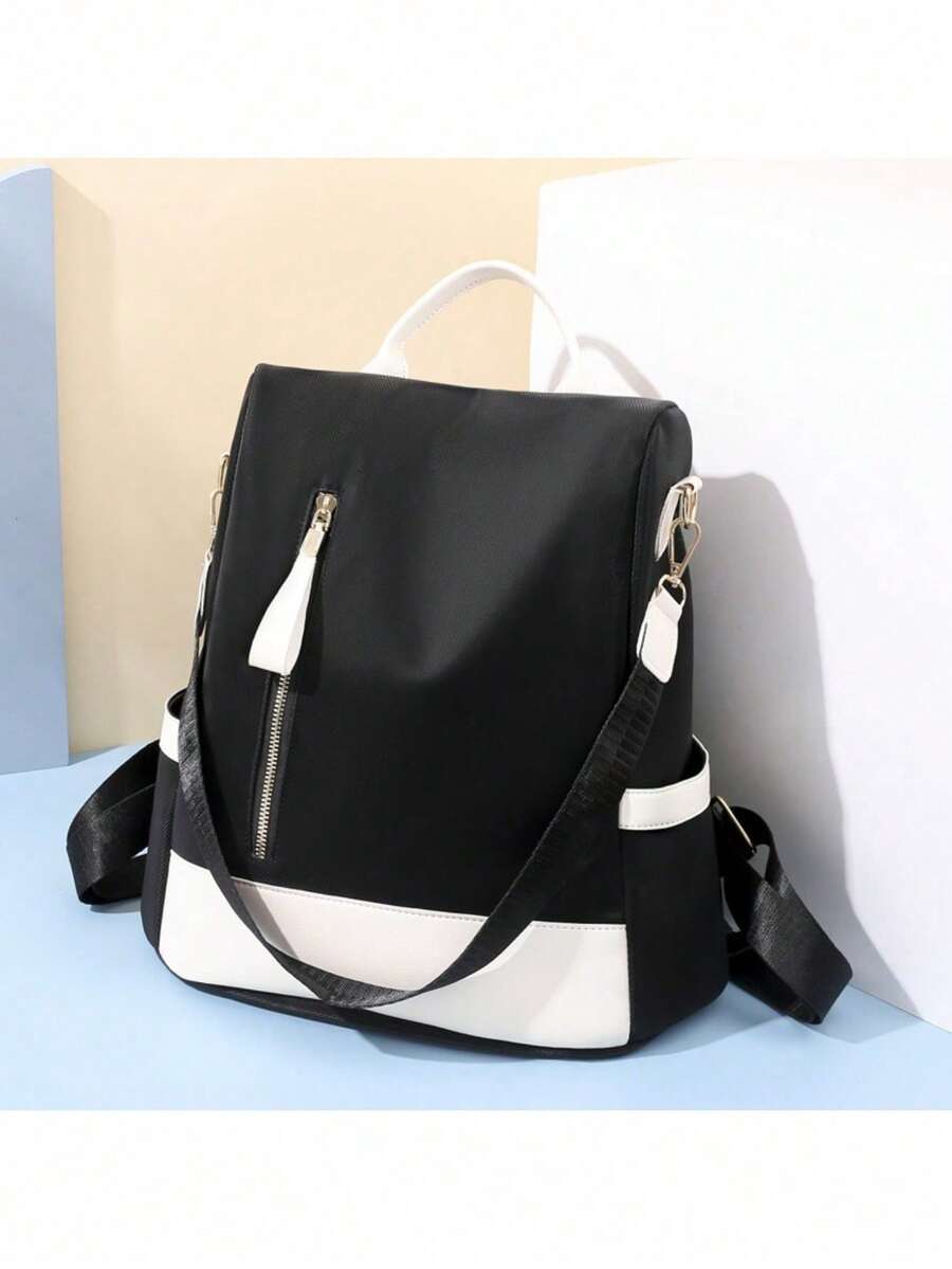 Women's Fashion PU Portable Backpack Bag, Anti-Theft And Waterproof - Black - View 1
