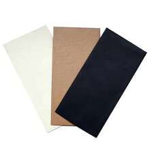 10Pcs Vintage Kraft Paper Envelopes Blank A4 Triangle Cowhide Handmade Black Set Writing Christmas Invitations 22*11CM - Black - View 4