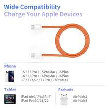 2条装 3.3/6.6 英尺 USB-C 转 USB-C 数据线，支持 60W USB-C 快充，兼容 17/16 Pro Max Plus、Galaxy S25、Note 20、iPad Pro、Air、Mini Air - 彩色 - 查看 7