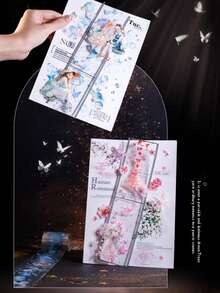 Butterfly Shadow Blurry Tape, Exquisite Dreamy Shell Light And Shadow Effect ET Tape, Creative Aesthetic Personalized Stickers, DIY Stationery Stickers, Cartoon Cute Creative Interesting Waterproof, Candy Stickers, Phone Stickers, For Scrapbooking, Collage, Scrapbook, Bullet Journal, Notebook, Handicrafts, Water Bottles, Guitars, Skateboards, Bicycles, Motorcycles, Helmets, Luggage, Phones And Computers - Multicolor - View 6