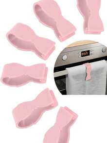 4pcs/6pcs Kitchen Towel Clips - Prevent Towels From Slipping - Suitable For Kitchen, Oven Handles, Bathroom Towel Racks, Dishwashers, Stoves - Say Goodbye To Towels Scattered On The Floor, 3 Color Options / Blanket Clips, Needle-Free Non-Slip Design - Multicolor - View 13