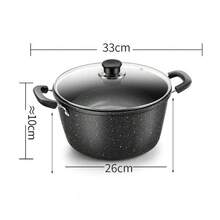 26CM Non-Stick Soup Pot Maifanite Soup Pot Handle Small Saucepan For Cooking Pan - Black - View 10