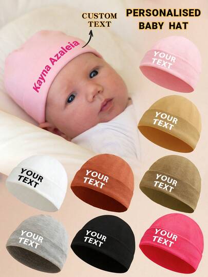 1pc Customizable Solid Color Baby Beanie Hat, Fashionable Minimalist Design, Soft & Lightweight, Suitable As A Practical Gift For Baby Boys And Girls, Ideal For Daily Use