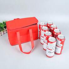 1pc Aluminum Foil Insulated Bag, Reusable Non-Woven Thermal Bag, Cake/Beverage Cooler Bag - Multicolor - View 5