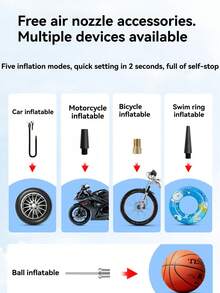 1pc 150PSI 5000A Jump Starter With Air Compressor, 5 In 1 Function Digital Car Tire Inflator Jump Box Battery Pack, Portable Car Battery Charger For 10L Gas Or 5.0L