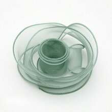 1 Roll 9M Satin Ribbon, Edged Flower Wreath Packaging Ribbon, Bow Making Material, Gift Wrapping Ribbon, Multiple Colors (Champagne, Misty Blue, White, Light Blue, Burgundy, Olive Green, Rust Red), Suitable For Wedding, Valentine's Day, Mother's Day, Birthday, Christmas And Other Party Decorations - Grass Green - View 8