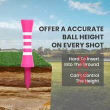 FINGER TEN Golf Wooden Castle Tees 5 Colors Mixed Value 50 Pack, Bright Color With Striped Design For High Visibility & Consistent Height, Reliable Hold Ball Well For Men Women Golfer