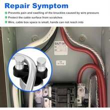 Herramienta dobladora de cables para la mayoría de los cables, funciona con herramienta dobladora de alambre de carraca de 1/2 pulgada, plegado máximo de hasta 500 MCM - / - Ver 5