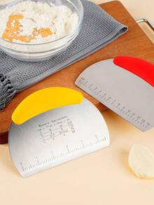 1 Set. Heavy Duty Stainless Steel Bread Knife. Serrated Blade. Baking Scraper With Measurement Markings. Cake Spatula. High Hardness, Easy To Clean, Durable, Wear-Resistant. Baking Tool Set - Multicolor - View 8