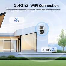 RecorGood 一套全天候户外安防摄像头 - 双镜头,具备全彩夜视、移动侦测和WiFi远程查看功能 | 支持Micro SD卡/云存储(不含存储卡) - 黑與白 - 查看 8