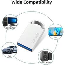 Unidad flash USB de 32 GB USB 3.0-10 veces más rápida que USB 2.0 Plug and Play unidad de pulgar portátil de aleación de zinc unidad de saltar para PC/portátil plata-0002 - SSD de 32 GB - Ver 5